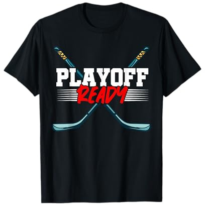 Playoff Ready Hockeyschläger Sportspieler Eishockey T-Shirt