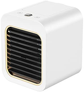 HHUARI New Water Cooling Fan Desktop Portable Air Conditioning LCD Display Humidifying Spray Rechargeable Fan for Summer/White The New