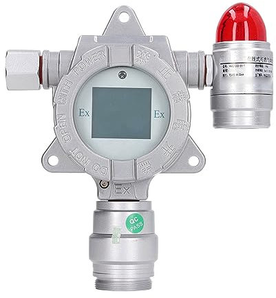 Detector de Gas H2S Fijo, Alarma RS485 Salida de Señal Digital Aluminio Fundido a Presión -20-50 °C Medidor Detector de Gas H2S 0-100 Ppm para Taller (Enchufe de la UE)