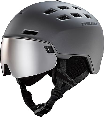 HEAD Radar skidhjälm snowboardhjälm med visir unisex kollektion 2023/24 (60–63 cm, antracit)
