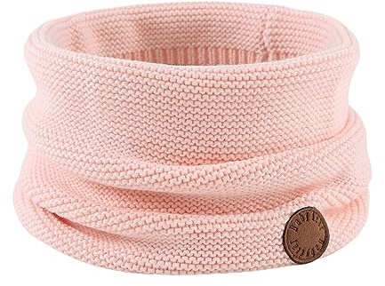 XIAOHAWANG Knitted Baby Boys Girls Scarf Warm Autumn Winter Toddler Scarves Cotton Kids Neck Warmer (Light Pink)