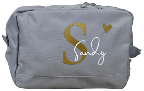 Generisch großer personalisierter Kulturbeutel | mit Initialen und Namen | Kosmetiktasche für Damen & Herren | Geschenk für Frauen und Männer | Kulturtasche