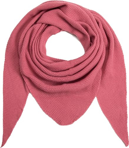 stylx Damen XXL Strick Dreieck Schal mit Reiskorn Strickmuster in Unifarben, Schal, Leichtes Tuch