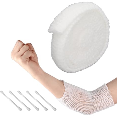 Bendaggio Elastico Tubolare,Benda Traspirante a Rete,Fasciatura Elastica in Rete,Bende Supporto Elastico,Bendaggio Tubolare Flessibile Rete,per Gamba Mano Piede Collo Braccio Benda Tubolare