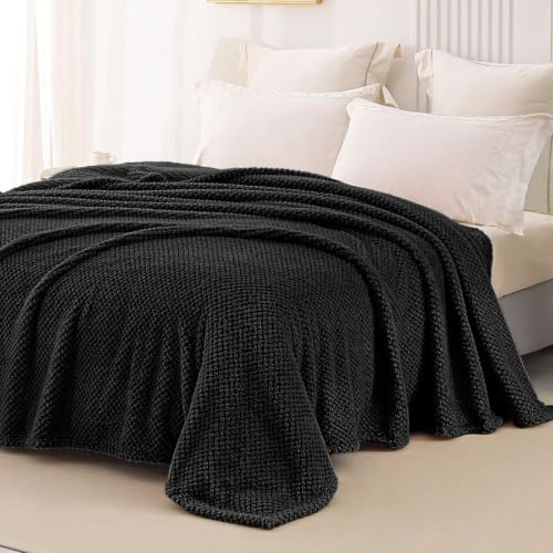 Whale Flotilla Kuscheldecke Decke Flauschig Sofadecke 220x240 cm | Schwarz, Fleecedecke, Weiche und Warme Wohndecke Tagedecke für Jahreszeiten, Leicht und Kuschelig