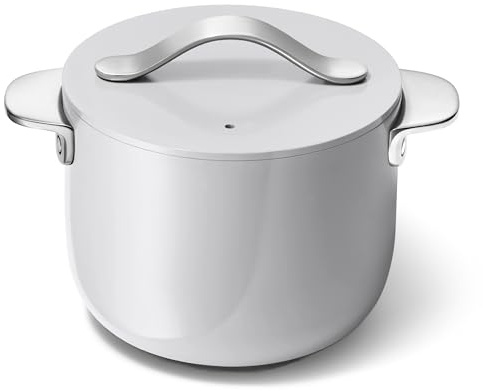 Caraway Petite Cooker - Pentola rivestita in ceramica da 2 litri, priva di sostanze chimiche per sempre, perfetta per riso, cereali o salse, colore: grigio