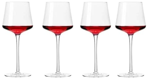 Vasos Cristal Copas de vino transparentes y lisas, copas de vino estables y cómodas copas de vino tinto for madres y padres, inauguración de la casa Personaliza ( Size : 480ml/16.5oz , Color : CLEAR_F
