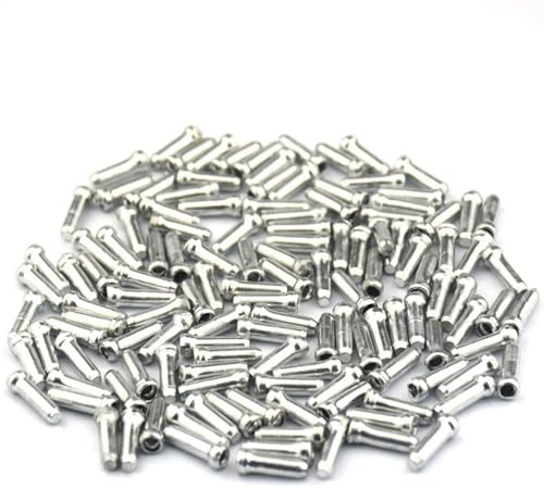 JCKD 100 pezzi argento bicicletta tappo terminale, utilizzato per cavo del freno, cavo di commutazione, cavo di trasmissione, copertura del cavo del freno, cavo del cambio，accessori per bicicletta