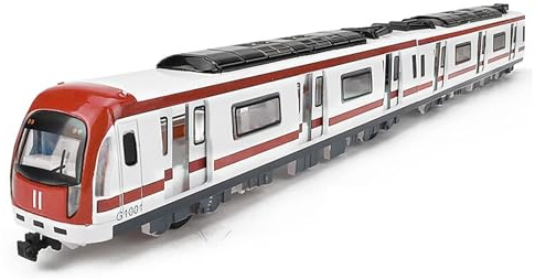 Subway Toy Set, Leksaksbil Set Legering City Rail Subway, Bilmodell Leksaker, Tåg Modell Släpp loss det roliga i stadsutforskning för barn (röd)