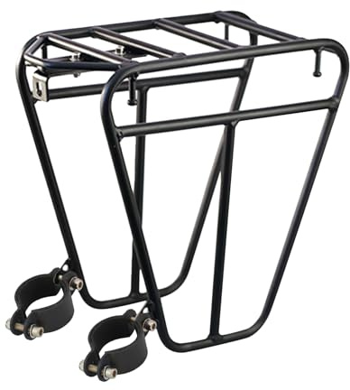 Fahrrad Gepäckträger Vorne - Fahrrad Frontgepäckträger | Robuster Fahrrad-Tourenständer Aus Stahl | Verstellbarer Fahrradständer Für Mountainbike, 25 Kg Kapazität