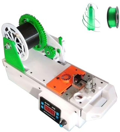 3D -Recycling -Pet -Filamenthersteller, 3D -Drucker -Extruder mit digitaler Anzeige, Temperatur und Geschwindigkeit einstellbar, Desktop -Filamenthersteller für Familien, DIY -Hersteller,
