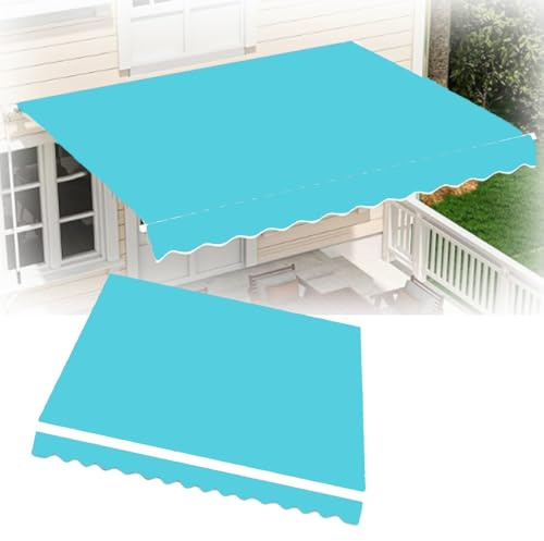 Tenda da sole retrattile in tessuto impermeabile per terrazza e balcone, soluzione ombreggiante di protezione UV (blu, 200 x 150 cm) - Copertura resistente per esterni per protezione solare