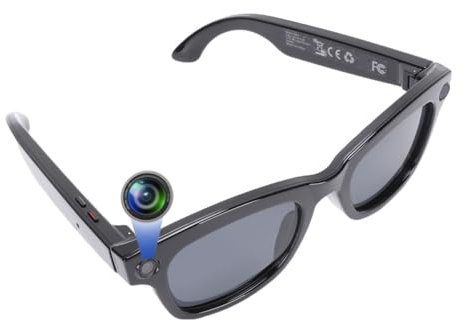 Tosuny Occhiali per Fotocamera, Traduzione AI Smart Glasses, 1080p HD Smart Video Registrazione con Microfono e Altoparlanti, 5.4 e WiFi, Musica e Chiamate, per gli Sport All'aperto (Occhiali da
