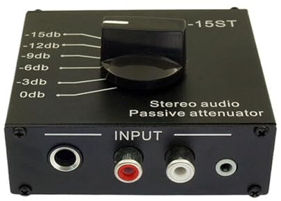 Yooghuge Attenuatore stereo passivo con i livelli regolabili per l'attenuatore stereo passivo degli studi domestici & dell'attrezzatura