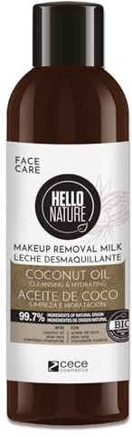 P-Beauty Lait nettoyant naturel pour le visage – Démaquillant doux à l'huile de coco bio, végétalien – Nettoyant doux pour les yeux – Lait nettoyant pour peaux sensibles – Nettoyage du visage et soin