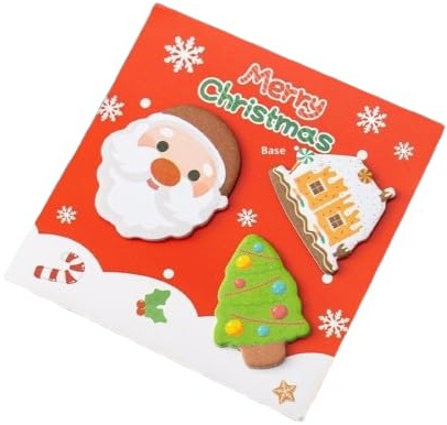 Weihnachts-Haftnotizen, Cartoon-Stil, niedlicher DIY-Nachrichtenaufkleber, geformtes Haftnotizpapier, 2 Stück