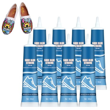 Colle ultra-résistante pour la réparation des semelles de chaussures - Adhésif super puissant - Colle multi-usages pour chaussures, qualité professionnelle, imperméable et flexible (8 pièces)