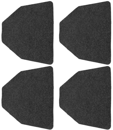 Veemoon 4Pcs Commercial Urinal Mats for Men Bathroom – Non-Slip Waterproof Toilet Floor Mats – Deep Gray Absorbent Urinal Pads for Public Restroom Hygiene and Splash Protection