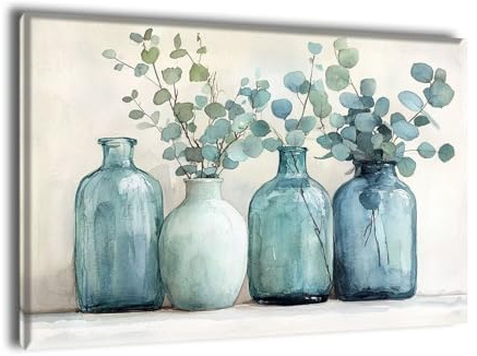 Paint by Numbers Kits for Adults With Frame, Plant Bottle Painting by Numbers with Brushes and Acrylic Paints, Canvas Oil Paint Kit Hobbies for Adults Women, Halloween Home Wall Decor 20x28in Ee-1445