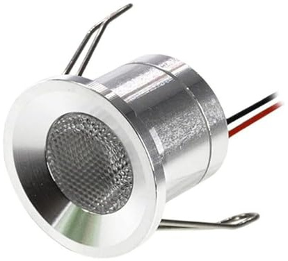 JOUFNING Mini Projecteur LED D'extérieur 1 W, Plafonnier Encastré 12 V, Applique Murale Dissimulée Étanche IP65, pour Armoires, Vitrines, Décoration Et Éclairage(Cool White 6000k)