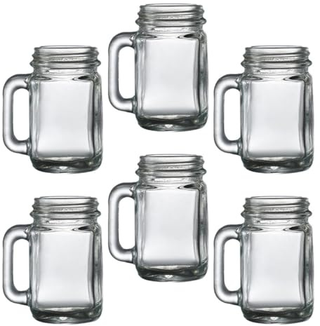 Lurrose Set 6 Bicchieri da Bar Creativi in Vetro 40ml, Mini Bicchieri da Cocktail e Liquore Base Robusta e Bordi Lucidati, Adatti per Casa e Aperitivi
