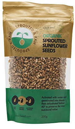 Sun & Seed Organic Sprouted Raw Sunflower Seeds, 250 g