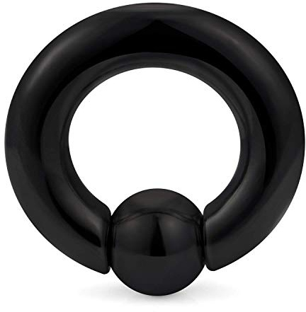 Briana Williams Schwarz Klemmkugelring Captive Bead Ring aus 316L Chirurgenstahl BCR PA Piercing Schmuck(2/2.5/3/4/5/6/8/10mm)