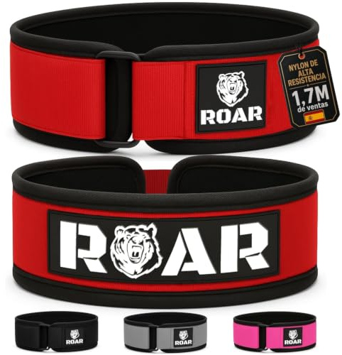 Roar® Premium tyngdlyftningsbälte för seriös funktionell fitness (Röd XS)