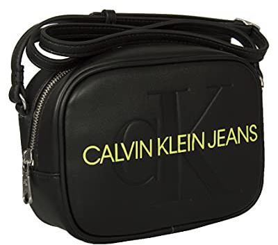 Calvin Klein JEANS Crossbody-Bag Riemen Logo Reißverschluss schwarz