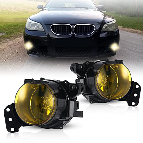 Faros antiniebla para BMW 5 Series (E60/E61) 2003-2010 For M-package bumper un par Luces de niebla amarillo lente HB4/9006