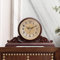 Orologio, salotto orologio decorativo camino, quadrante in bronzo e orologio digitale camino, retro mute, design antico, imitazione colore mogano 42cm di lunghezza