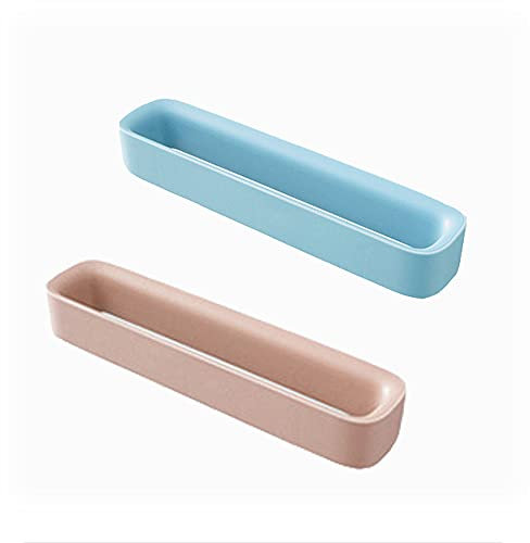 CARURLIFF Wandmontiertes Schuhregal, Hänge-Schuhregal für Tür, selbstklebende Wandhalterung, Regal, Hänge-Aufbewahrungsbox, Hausschuhe, Schuhregal, Schuh-Organizer (blau + rot)