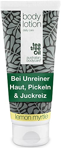 Körperlotion für Damen & Herren 200 ml | Teebaumöl Body + Lemon Myrtle Lotion für trockene Haut | Tägliche Pflege Lindert Pickel, Scherpilzflechte, Pilze, Jock Itch, Akne und Körpergeruch