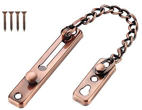 Stainless Steel Door Chains,Door Limiter Door Lock with Screw,External and Internal Door Restrictor for Wooden and UPVC Doors and Windows