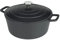 Commichef Cacerola Redonda, Cazuela, Negra, 28cm Diámetro, Aluminio Fundido, Con Tapa, Apta Para Hornos y Placas de Cocción, XR-728BK