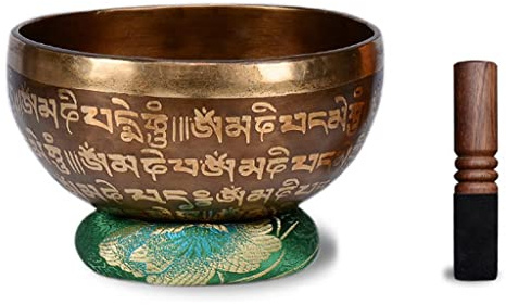 Tibetisches Klangschalen-Set – Meditations-Klangschale, handgefertigt in Nepal for Yoga, Chakra-Heilung, Achtsamkeit und Stressabbau (Farbe : 13cm x 6.5cm)