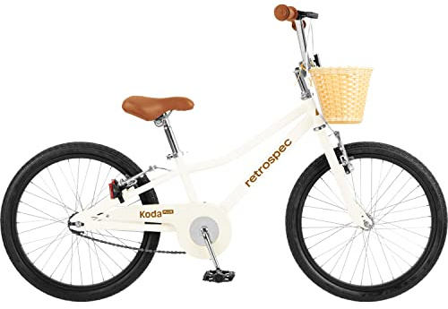 Retrospec Koda Plus Kids Bike for Boys & Girls Ages 6-8 Years - 20 Children's Bicycle, Adjustable Seat & Handlebars, Removable Training Wheels, Front Hand Brakes & Safety Bell