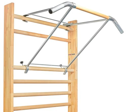 Sport-Thieme Klimmzugbügel Premium | Material: Holz/Metall | zum Einhängen | zusammenklappbar | Breite: ca. 110 cm | Gewicht: ca. 6 kg | Belastbar bis 90 kg
