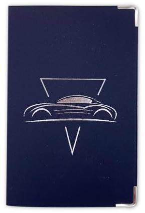 nemau - Étui Carte Grise 3 Volets – Gomme Expnsée - Pochette Document Voiture – Protège Carte Grise, Permis & Assurance – Fabriqué en France – Résistant et Étanche – Modèle Voiture Triangle