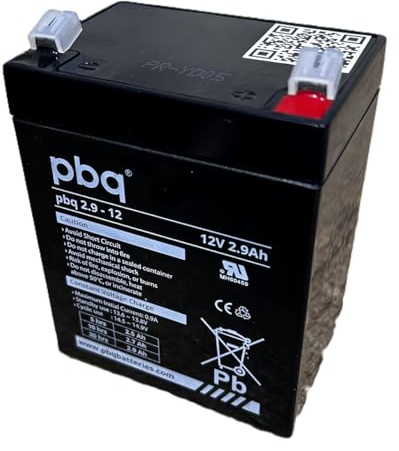 PBQ Premium Grade 12v 2.9ah (2.7ah) MOBILITY LIFT, HOIST BATTERY - 12 VOLT 2.9AH