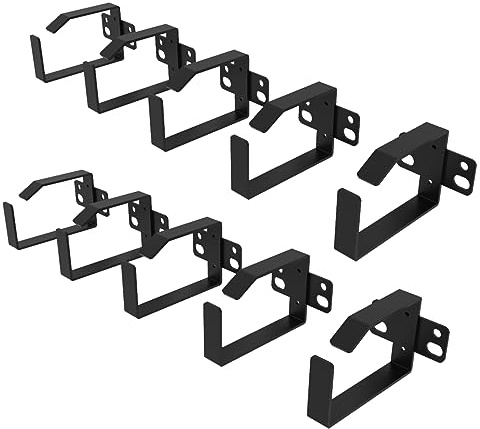 QiaoYoubang 10 Pack of 1.7 x 2.7in Server Rack Cable Management D-Ring Hooks - Network Rack-Mount Cord Organizer Ring Set for Power Cords, Fiber Optic or Network Patch Cables (10DRing)