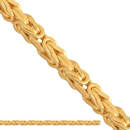 Rodium - Goldkette herren 585 echtgold, Goldkette herren 585 massiv, Gold kette männer echt 585, Männer gold 585 halskette, Breite 2.6 mm, Lange 55 cm, Gewicht 24,75 g