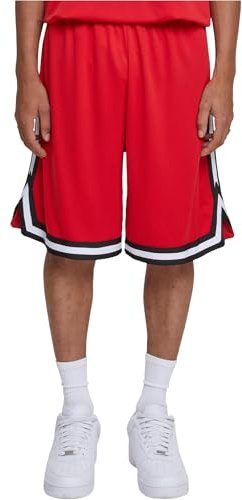 Urban Classics Mesh AOP shorts för män, Cityred/svart/vit, L
