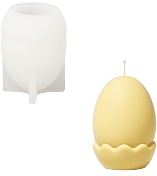 BOOWAN NICOLE Ostern Hasenei Kerzenform Silikonform,3D Kaninchen Ei Silikon Kerzenformen zum Gießen Schokoladen Form fur DIY Deko Kerzenherstellung Handwerk Ornamente