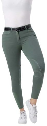RIDING WORLD - Reithose für Damen & Kinder Alexandrie | Reiterhose mit Kniebesatz aus Stoff | mit Eingrifftaschen vorn | Reitleggings in sechs Farben | Reitbekleidung in Größe 104-176 & 32-44