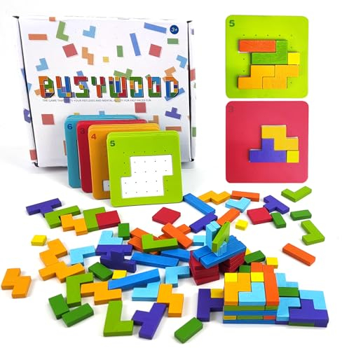 Jastown Wooden Jigsaw Puzzle | Fine Motor Skills Toys | Early Educational Toys | Montessori Toys | Tangram Puzzles For 3 4 5 6 7 8 Year Olds