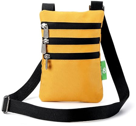 ECO CHIC Water Resistant Recycled Canvas Crossbody Phone Bag