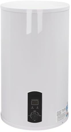 2000W Elektro Warmwasserspeicher Boiler, 70L Elektrospeicher Horizontal, LED-Bildschirm, mit Leckage-Schutz & Temperaturwahl, 41 * 75cm, Weiß, Ideal für Haushalt & Kleinunternehmen