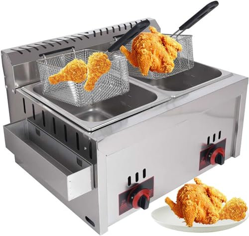 Friteuse à gaz professionnelle pour hôtels et commerciaux - Friteuse à gaz liquéfié pour frites et poulet frit