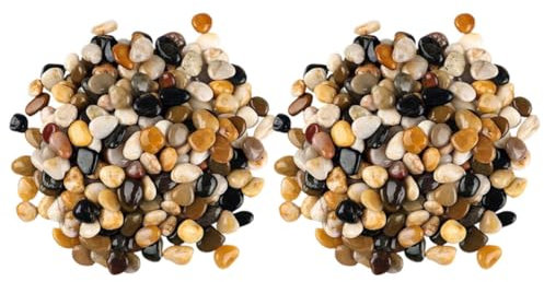 BESPORTBLE 2 Bolsas De Piedras Acuario Guijarros De Colores Rocas Decorativas Para Jardinería y Acuarios Piedras Pulidas